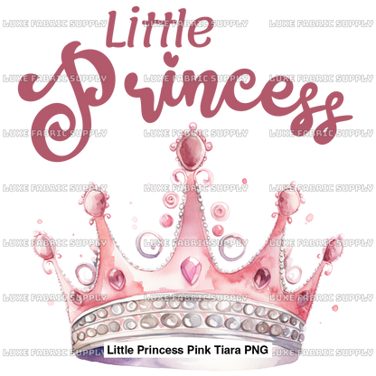 Little Princess Pink Tiara Png Panel