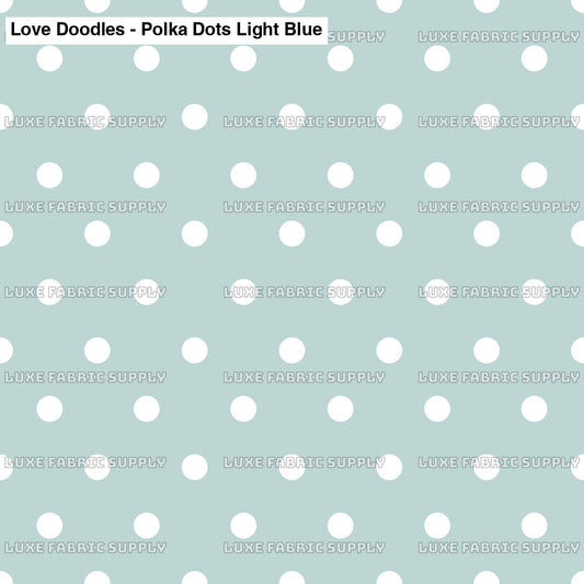 Love Doodles - Polka Dots Light Blue