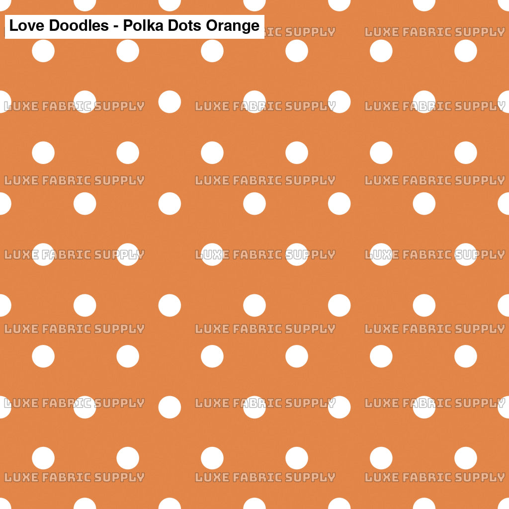 Love Doodles - Polka Dots Orange