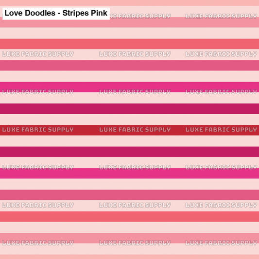 Love Doodles - Stripes Pink