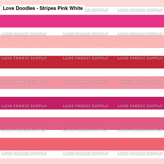 Love Doodles - Stripes Pink White