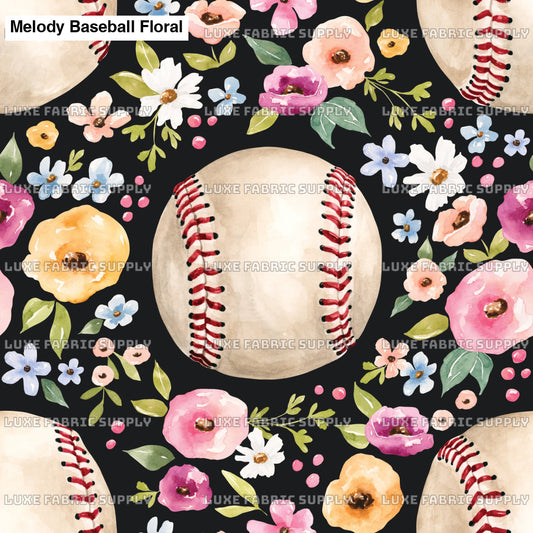 Melody Baseball Floral Black Lfs Catalog