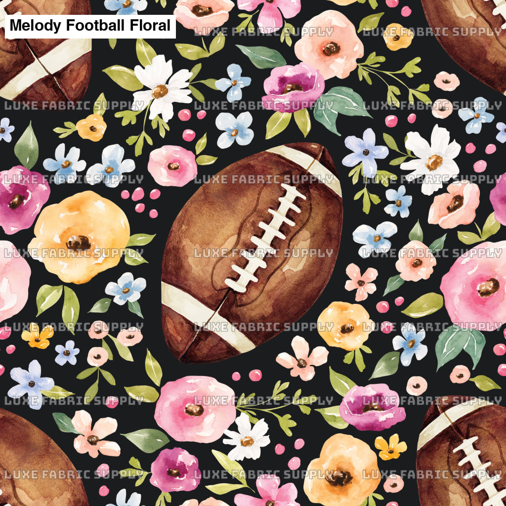 Melody Football Floral Black Lfs Catalog