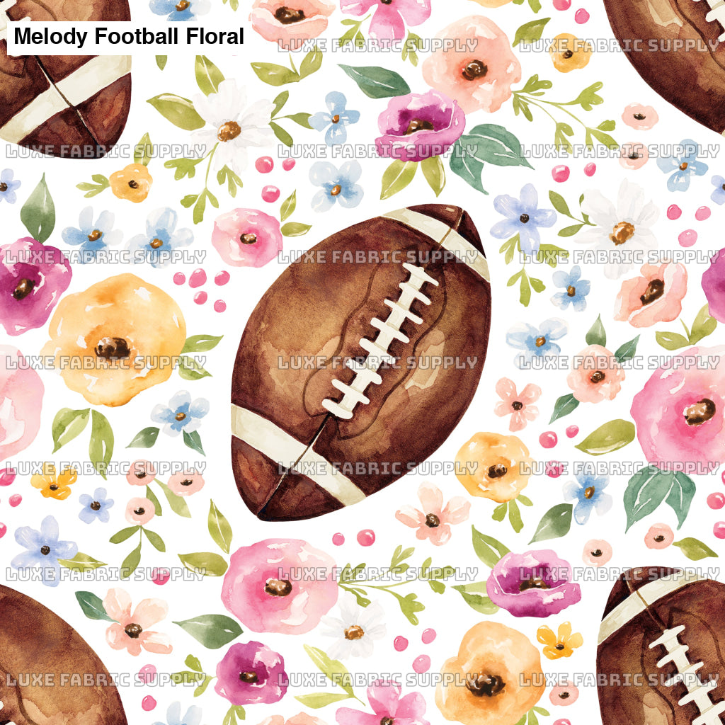 Melody Football Floral White Lfs Catalog