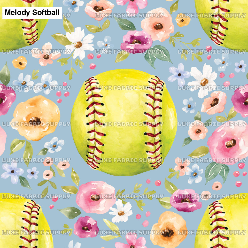 Melody Softball Floral Blue Lfs Catalog