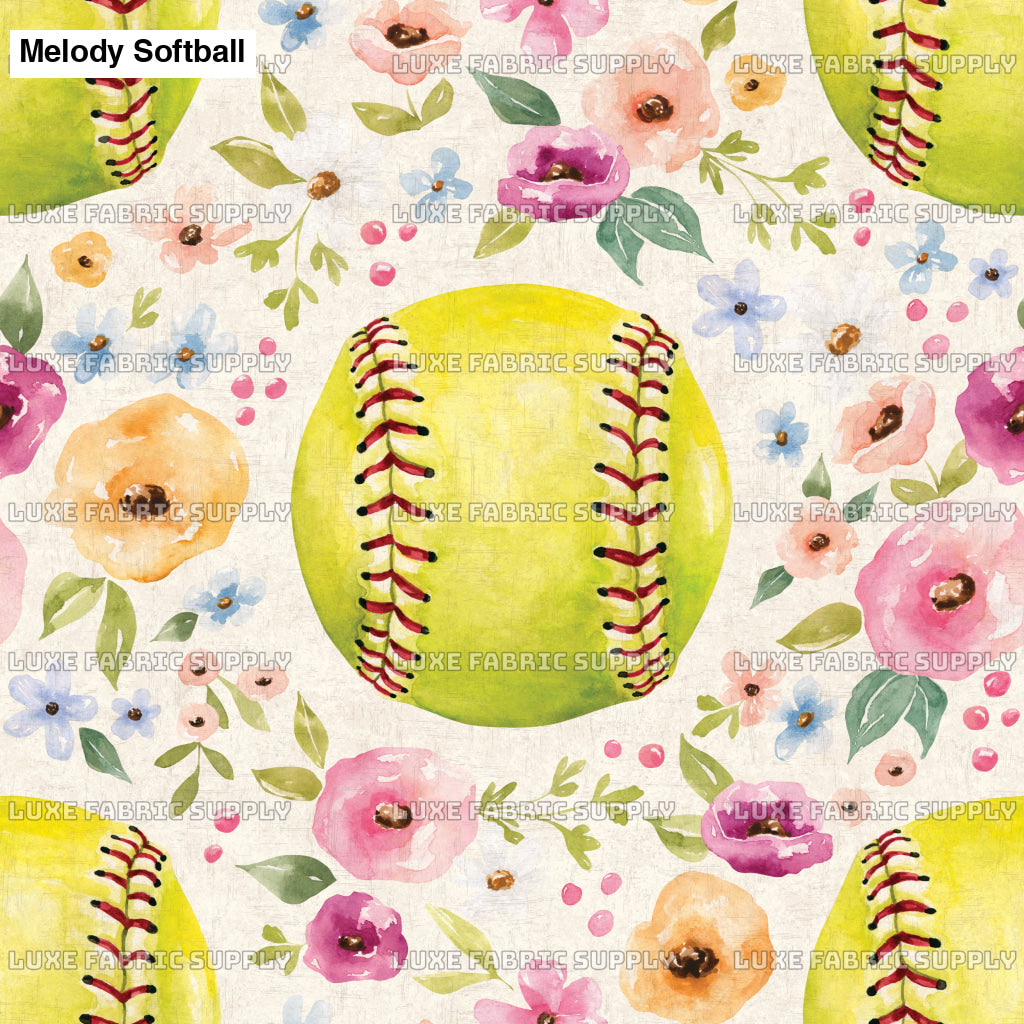 Melody Softball Floral Cream Textured Lfs Catalog