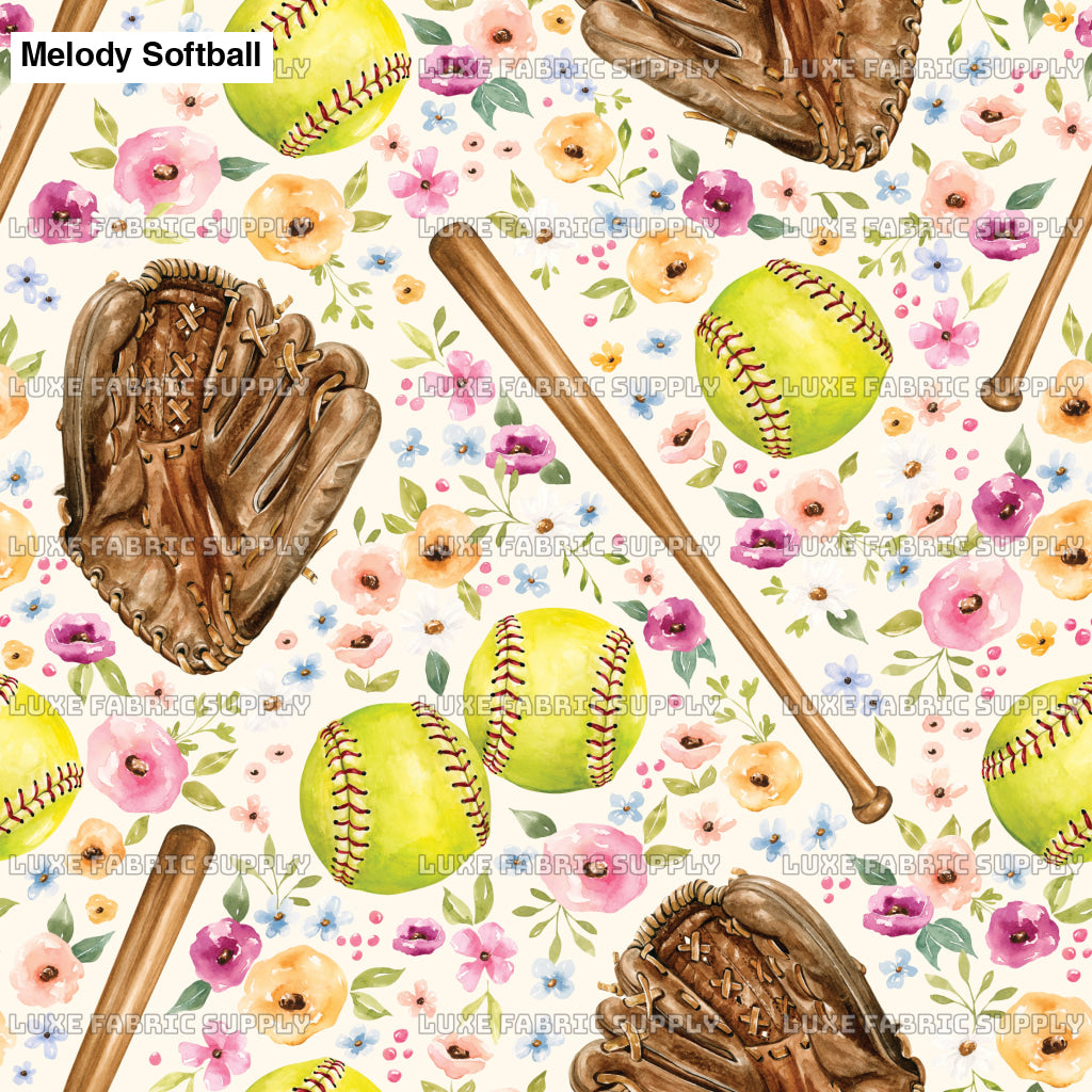 Melody Softball Game Floral Cream Lfs Catalog