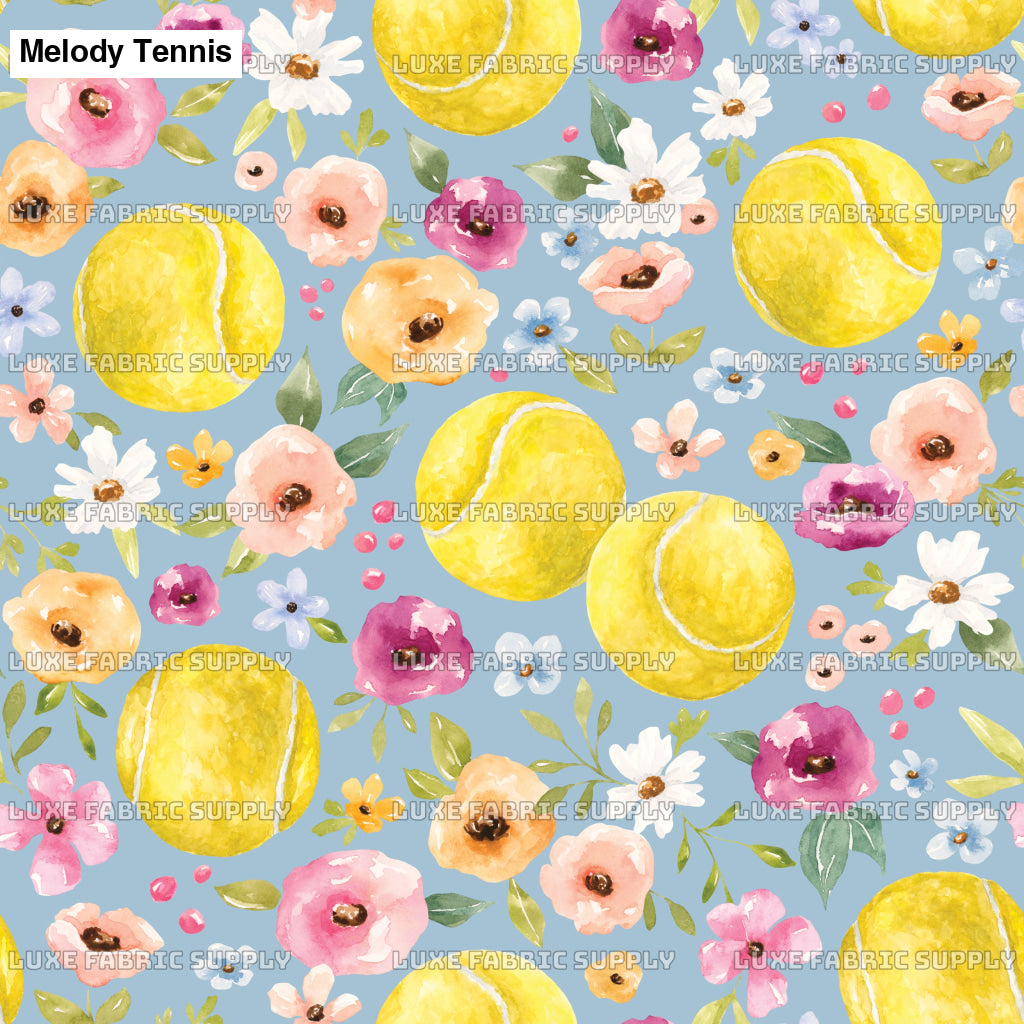 Melody Tennis Softball Floral Blue Lfs Catalog