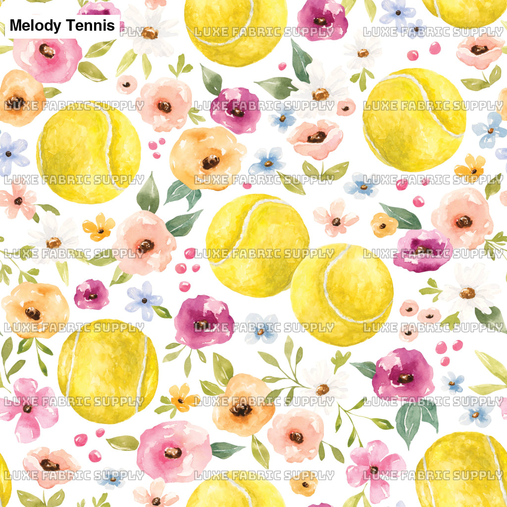 Melody Tennis Softball Floral White Lfs Catalog