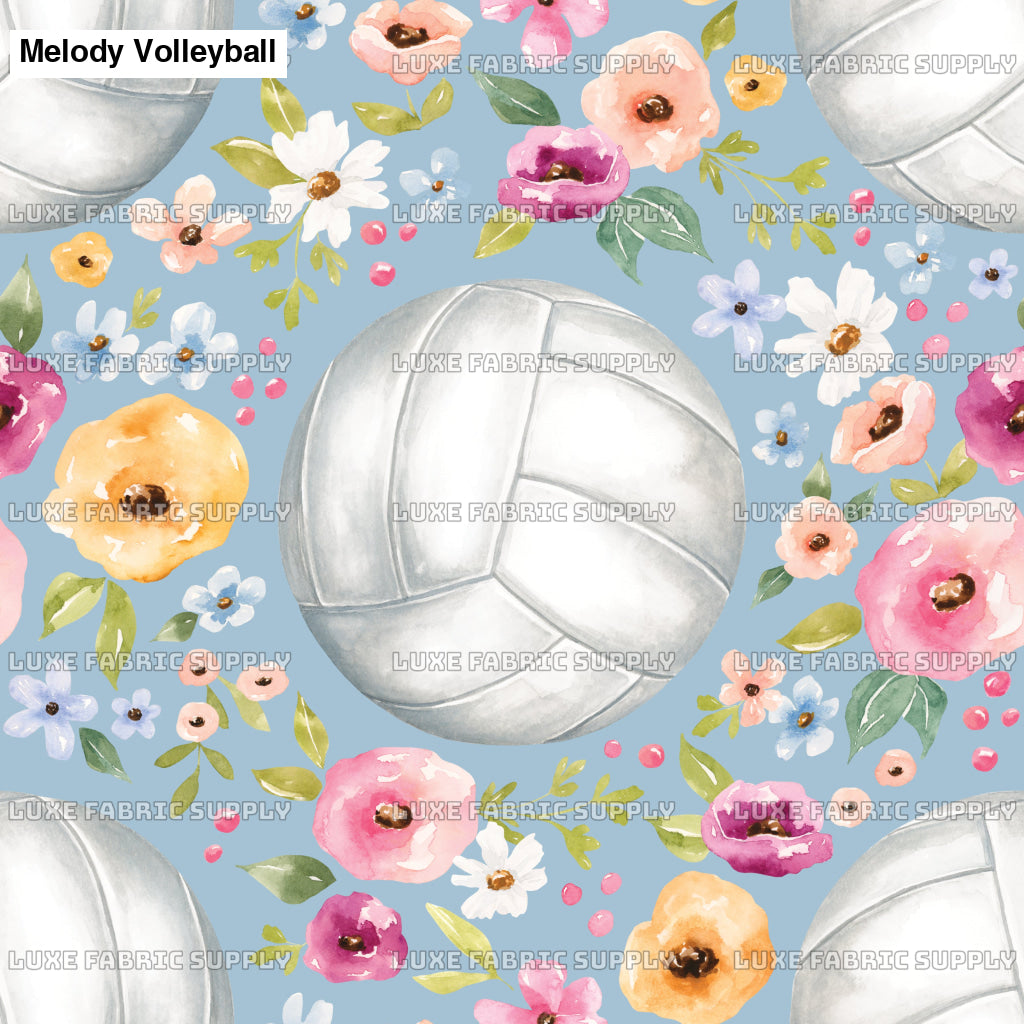 Melody Volleyball Floral Blue Lfs Catalog