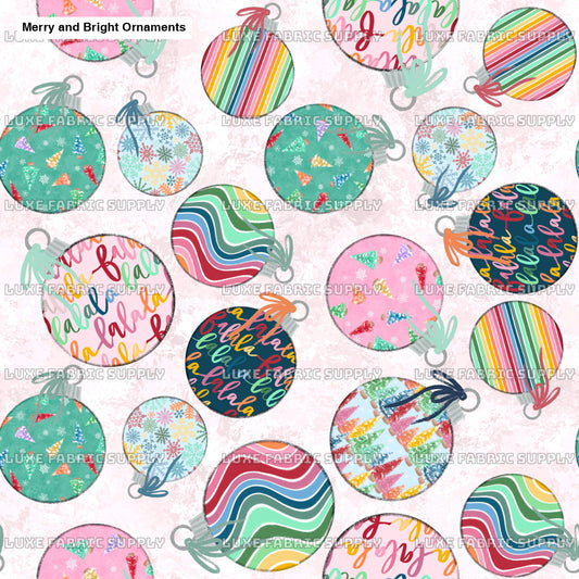 Merry And Bright Ornaments Pink Lfs Catalog