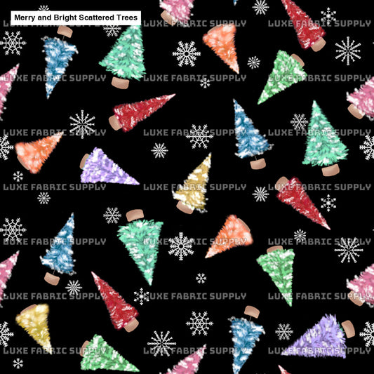 Merry And Bright Scattered Trees Black Lfs Catalog