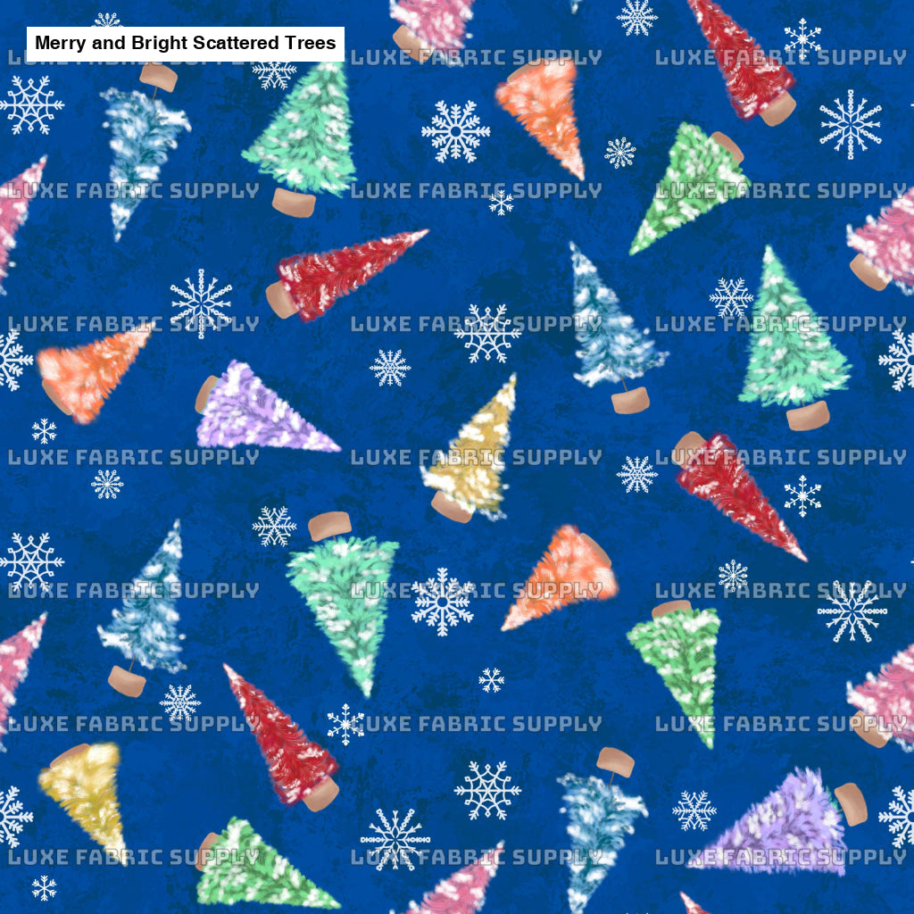 Merry And Bright Scattered Trees Blue Lfs Catalog