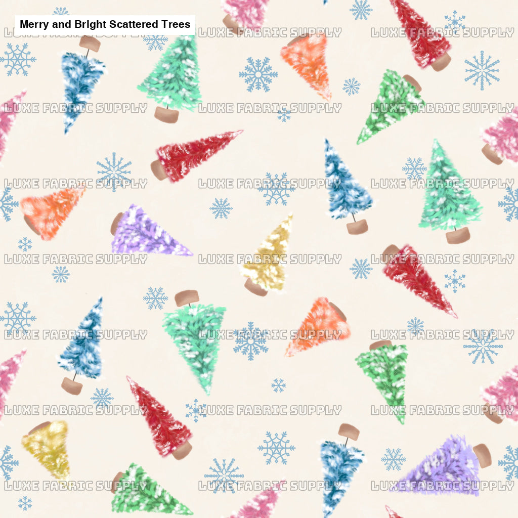 Merry And Bright Scattered Trees Cream Lfs Catalog