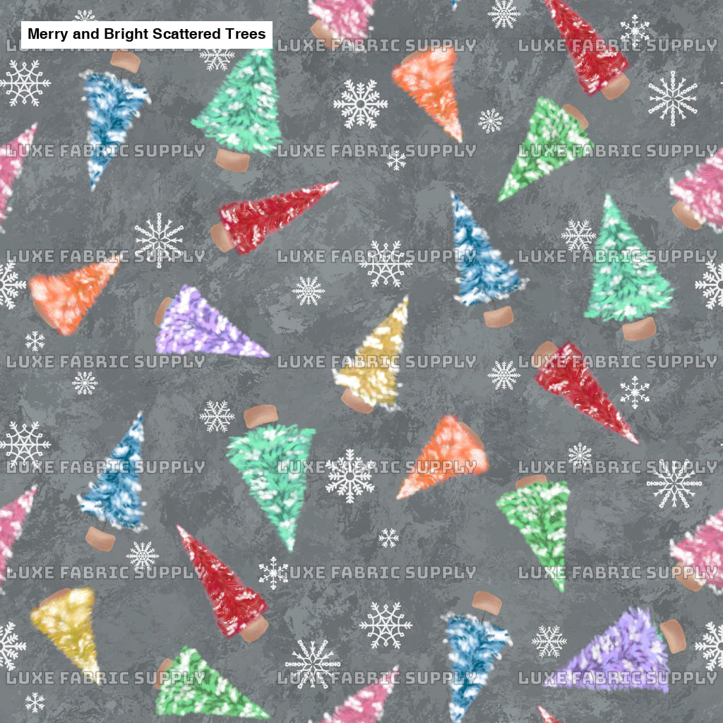 Merry And Bright Scattered Trees Grey Lfs Catalog