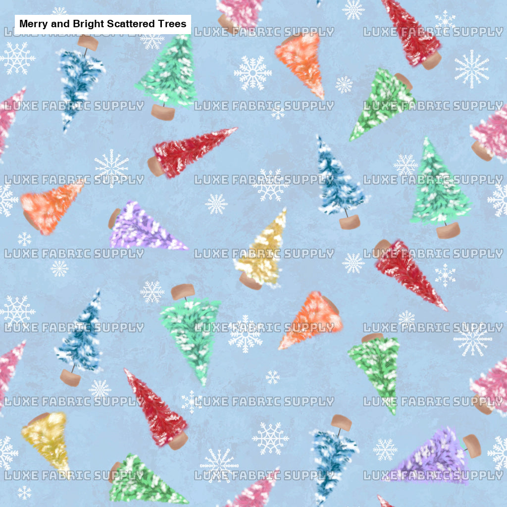 Merry And Bright Scattered Trees Light Blue Lfs Catalog