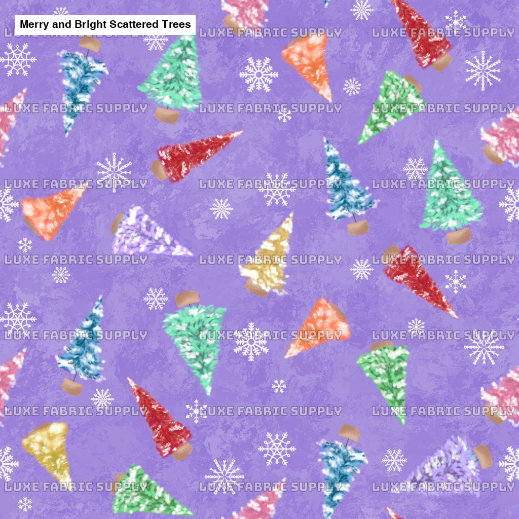 Merry And Bright Scattered Trees Purple Lfs Catalog