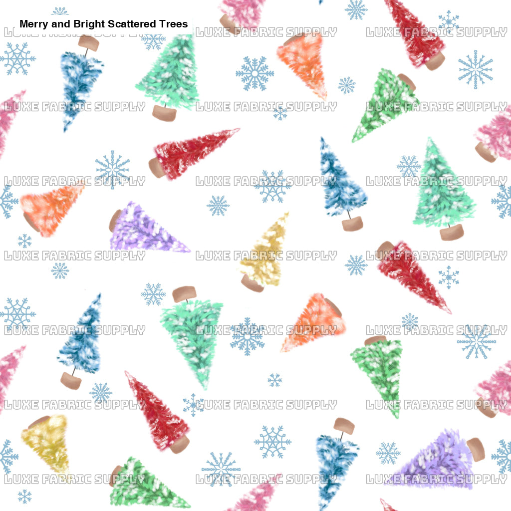 Merry And Bright Scattered Trees White Lfs Catalog