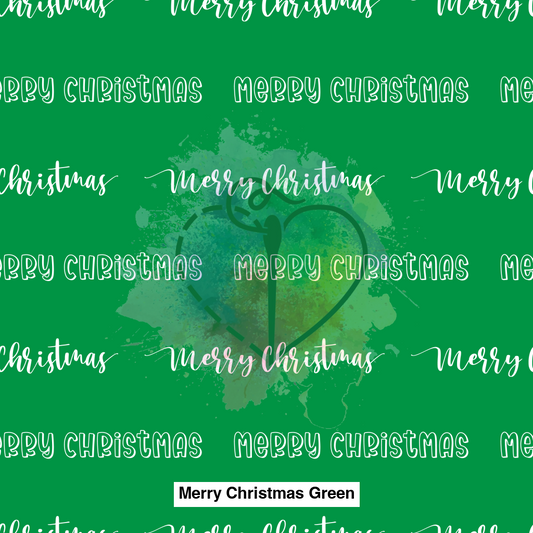 Merry Christmas Green Fabric Fabrics