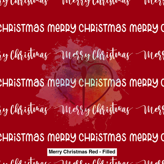 Merry Christmas Red - Filled Fabric Fabrics