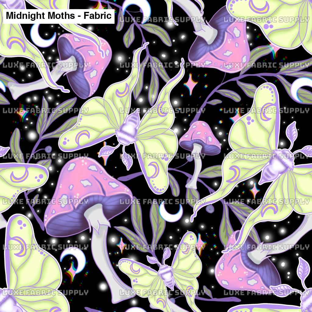 Midnight Moths - Fabric Fabrics