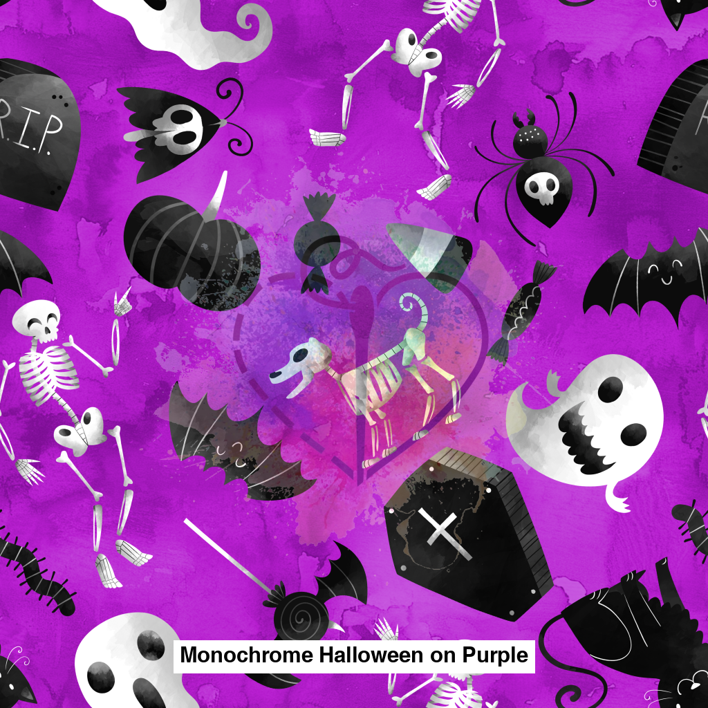 Monochrome Halloween On Purple Lfs Catalog