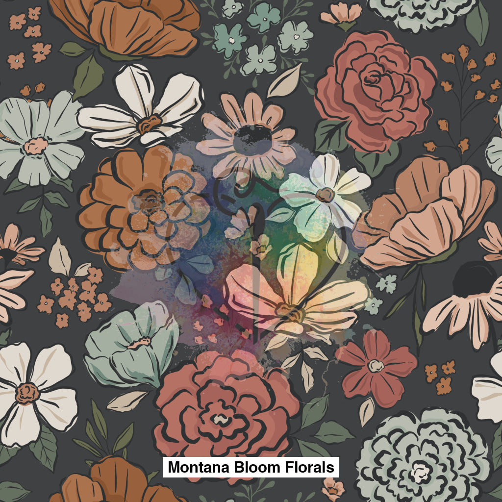 Montana Bloom Florals Dark Gray Floral Blossoms Lfs Catalog