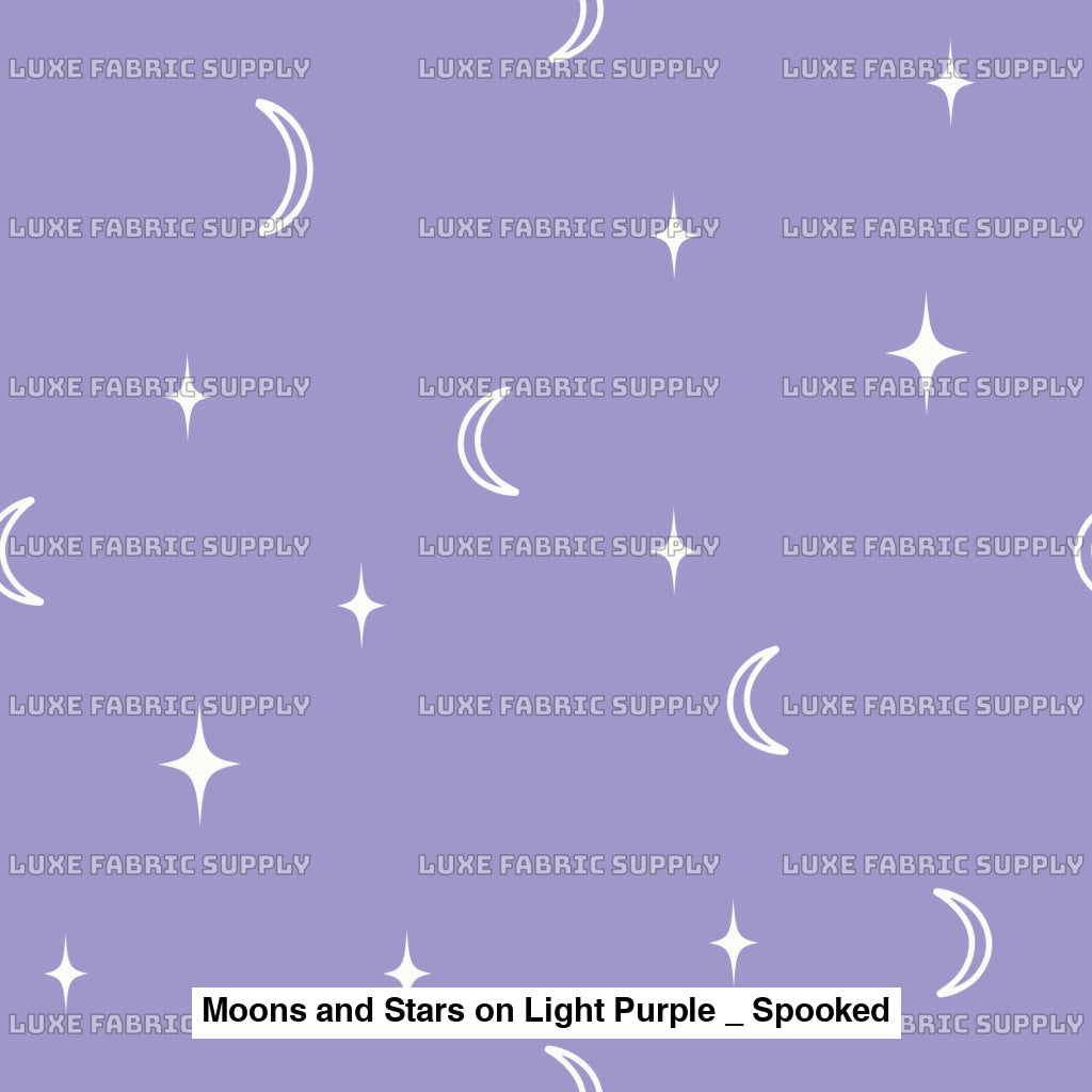 Moons And Stars On Light Purple _ Spooked Fvs Catalog