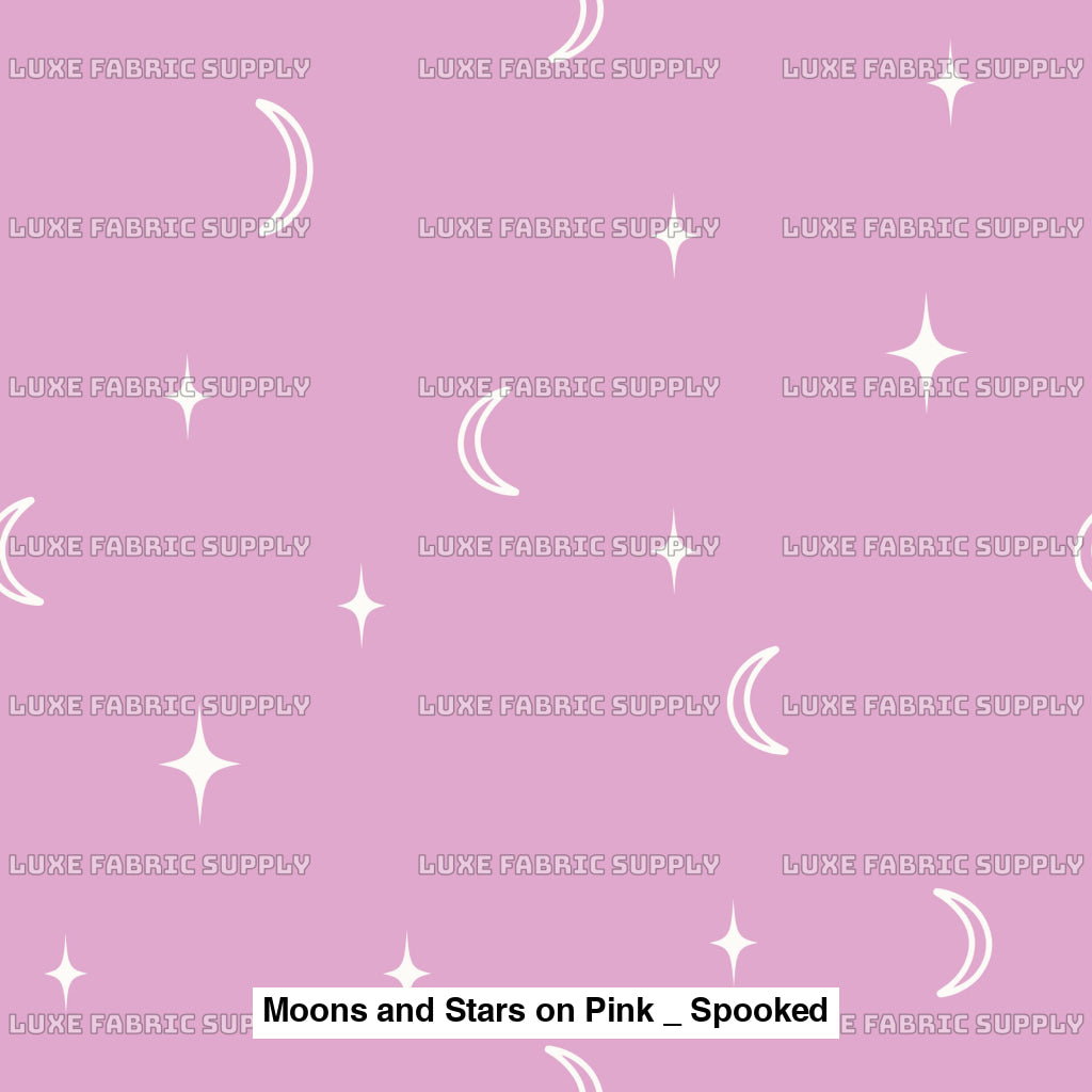 Moons And Stars On Pink _ Spooked Fvs Catalog