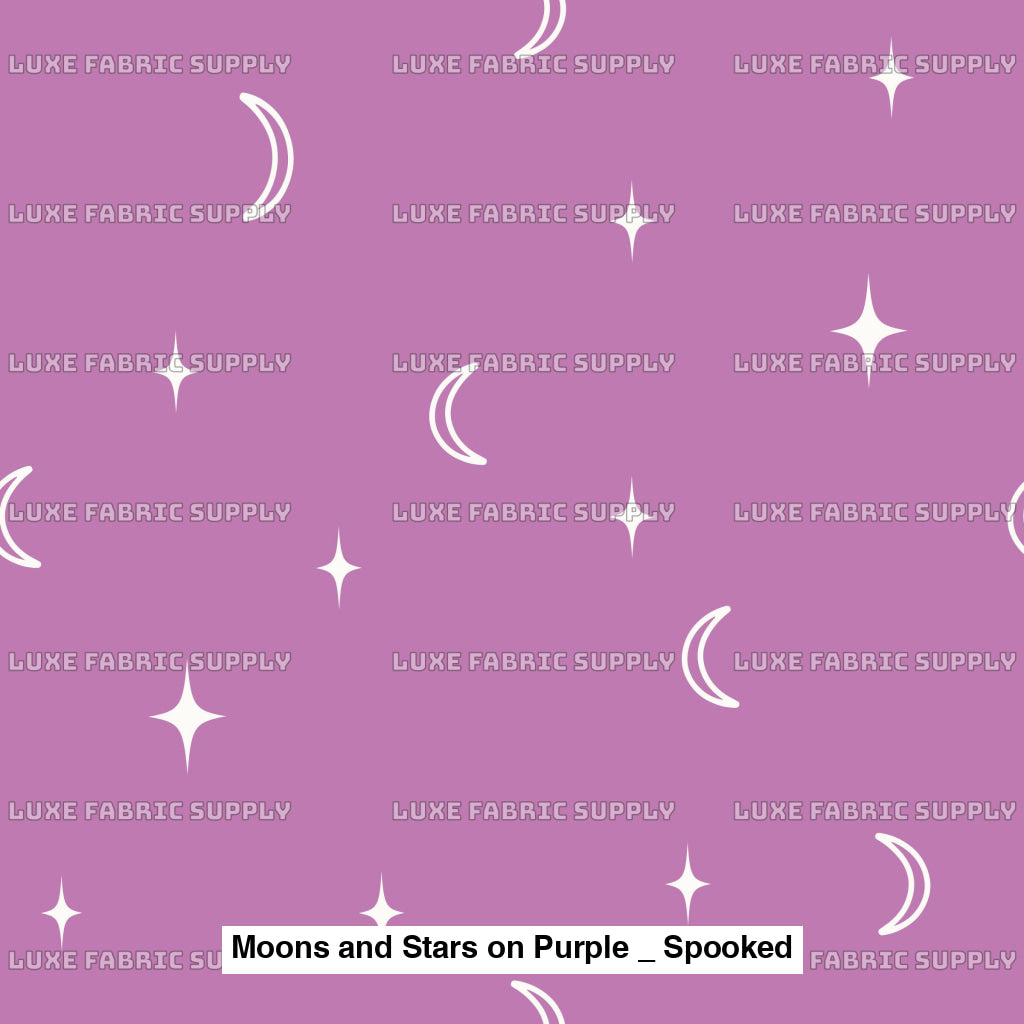 Moons And Stars On Purple _ Spooked Fvs Catalog