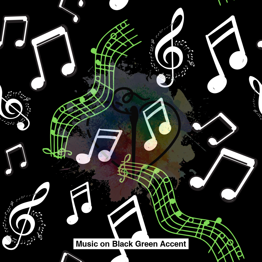 Music On Black Green Accent Lfs Catalog