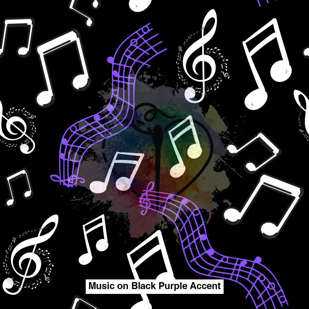 Music On Black Purple Accent Lfs Catalog