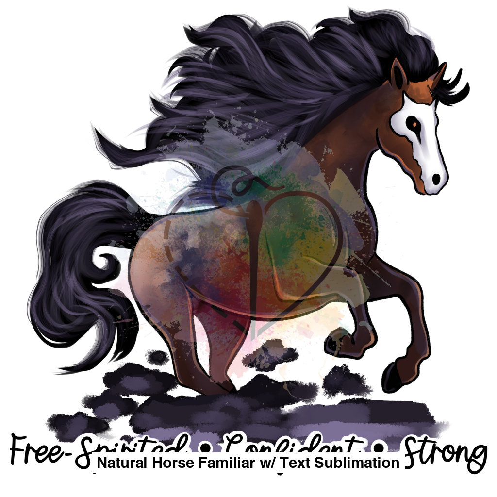 Natural Horse Familiar W/ Text Sublimation