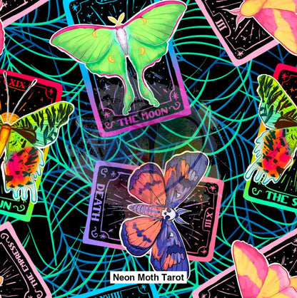 Neon Moth Tarot Fabric Fabrics