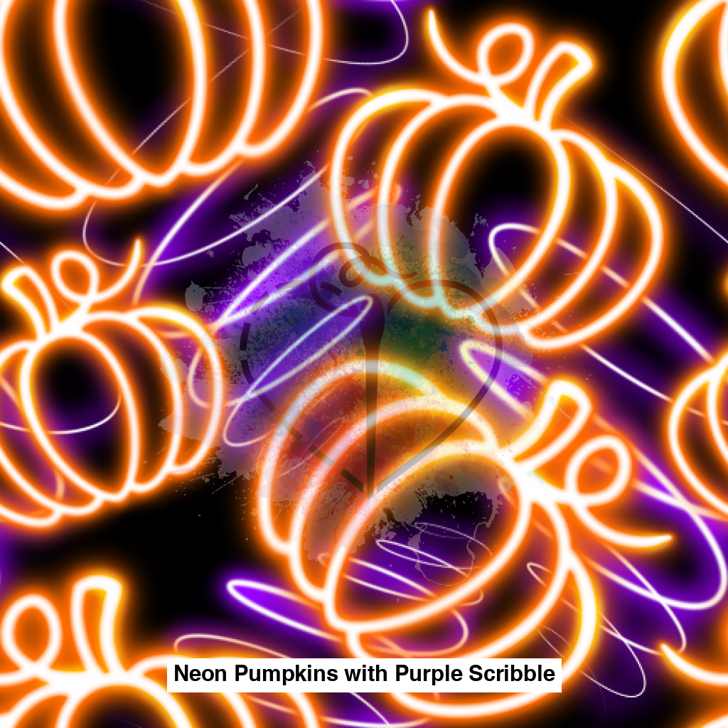 Neon Pumpkins With Purple Scribble Lfs Catalog