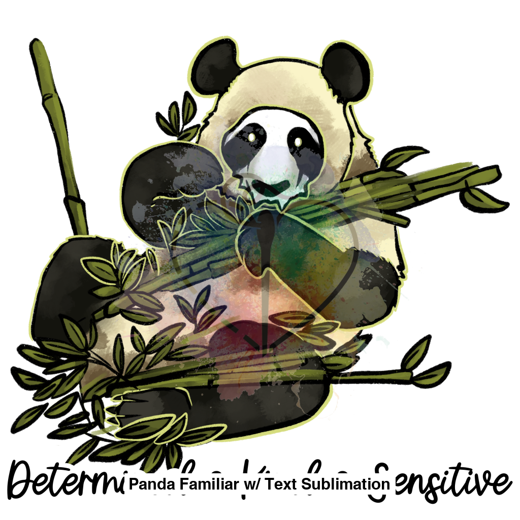 Panda Familiar W/ Text Sublimation