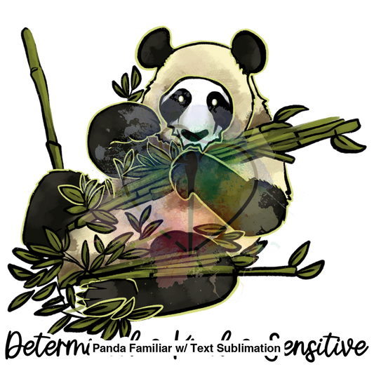 Panda Familiar W/ Text Sublimation