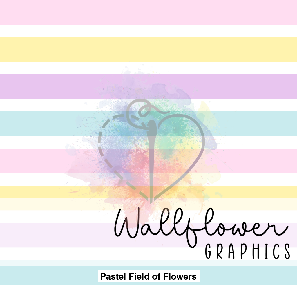 Pastel Field Of Flowers Stripe Coordinate Lfs Catalog