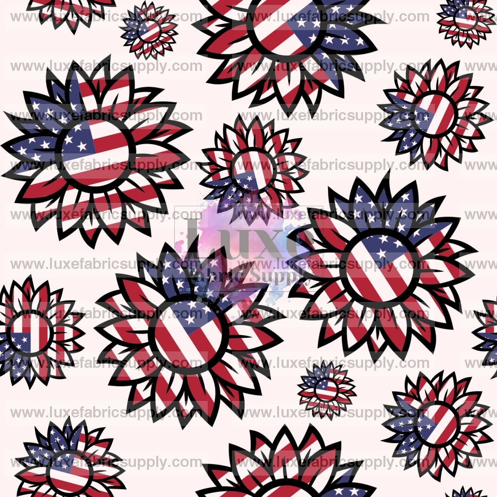 Patriotic Flowers On Red Catalog Dba