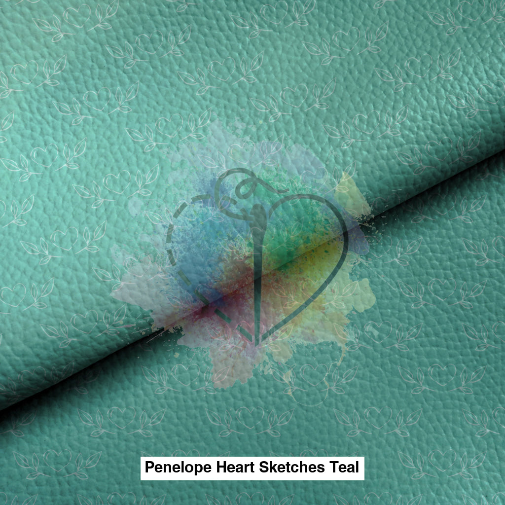 Penelope Heart Sketches Teal Lfs Catalog