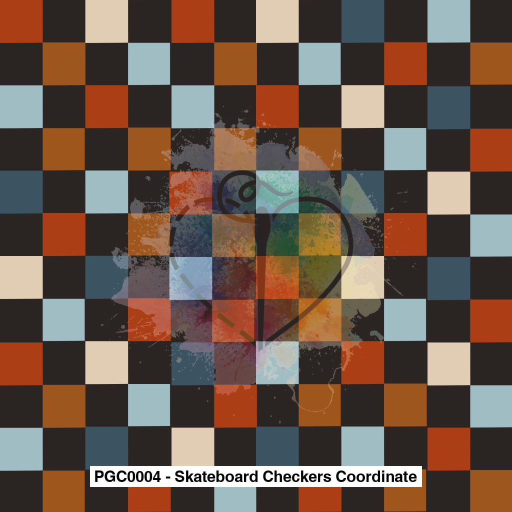 Pgc0004 - Skateboard Checkers Coordinate