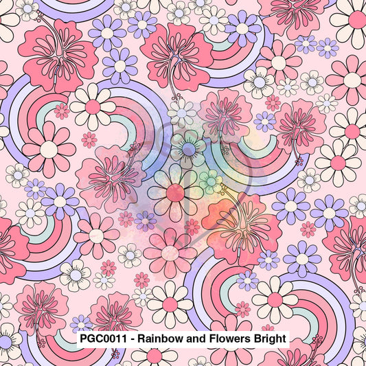 Pgc0011 - Rainbow And Flowers Bright