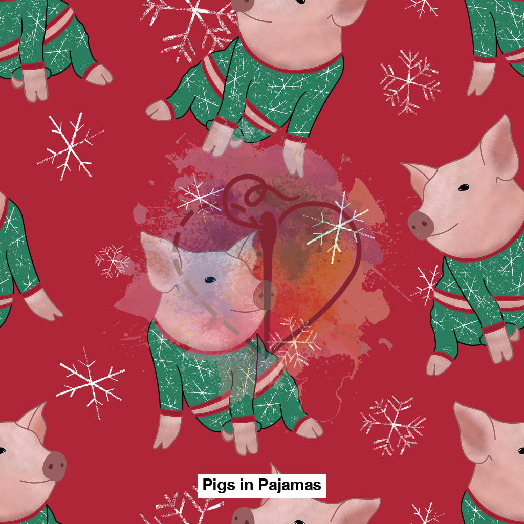 Pigs In Pajamas Fabric Fabrics