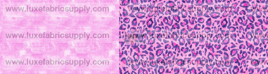 Pink Purple Cheetah - Two Tone Bow