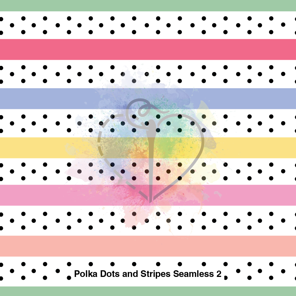 Polka Dots And Stripes Seamless 2 Fabric Fabrics