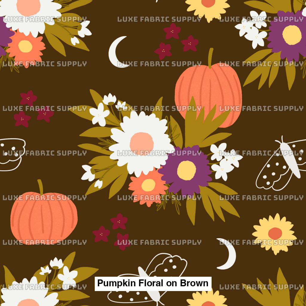 Pumpkin Floral On Brown Fvs Catalog