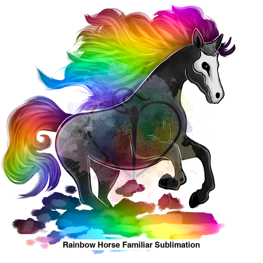 Rainbow Horse Familiar Sublimation