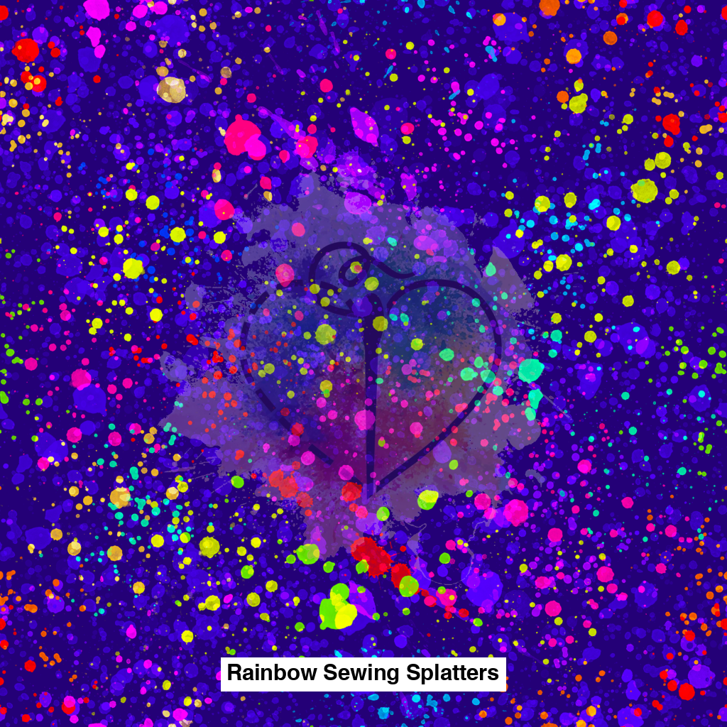 Rainbow Sewing Splatters Splatter Coord Indigo Lfs Catalog