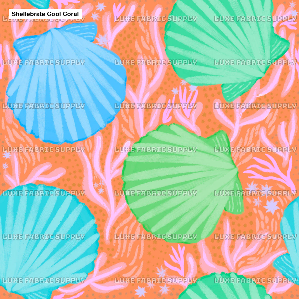 Shellebrate Cool Coral Fabric Fabrics