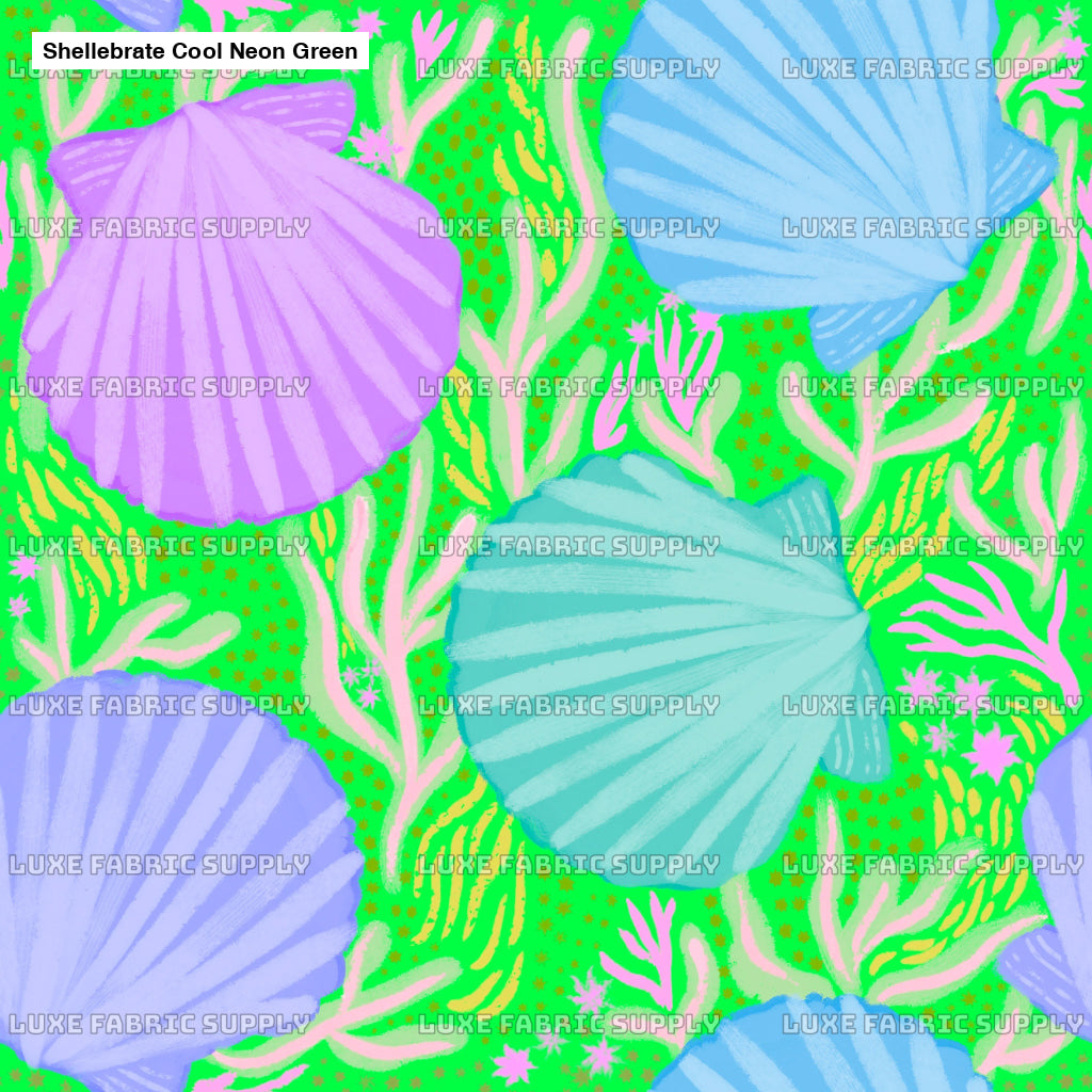 Shellebrate Cool Neon Green Fabric Fabrics